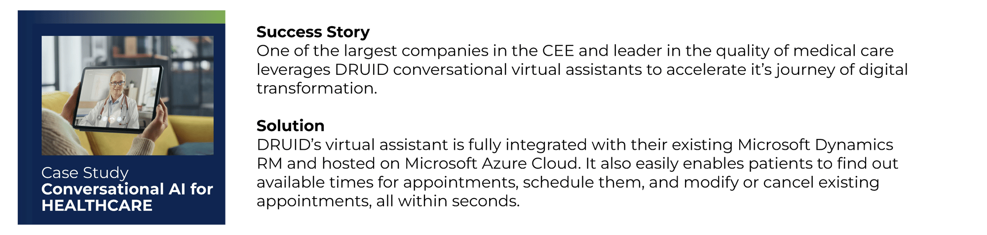 Case Study, Conversational AI for Healthcare Case Study, Conversational AI for Healthcare