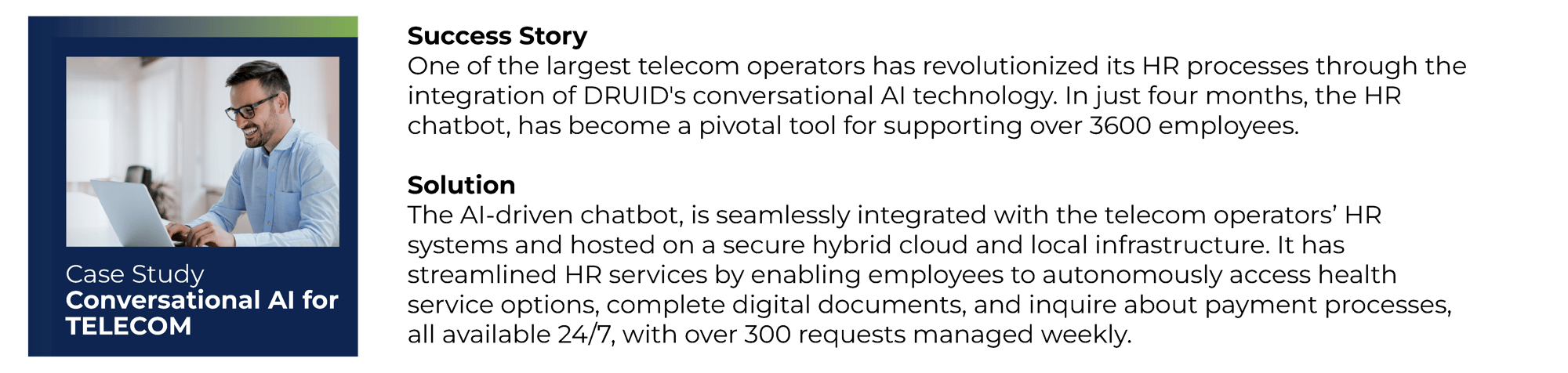 Case Study, Conversational AI for TELECOM Case Study, Conversational AI for TELECOM